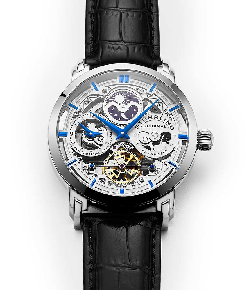 Stührling Anatol Dual Time 371 Automatic 46mm Skeleton - Image 8
