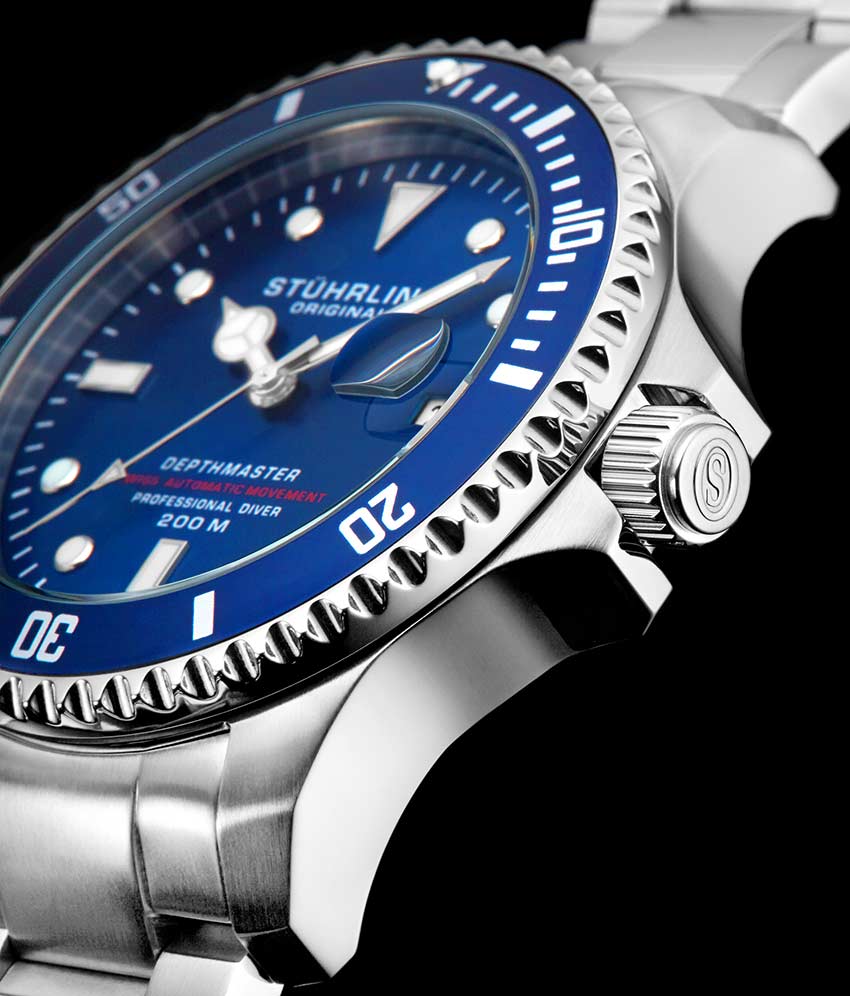 Stührling Deep Blue Divers Trio with Signature Pen and Stud Earring - Image 10