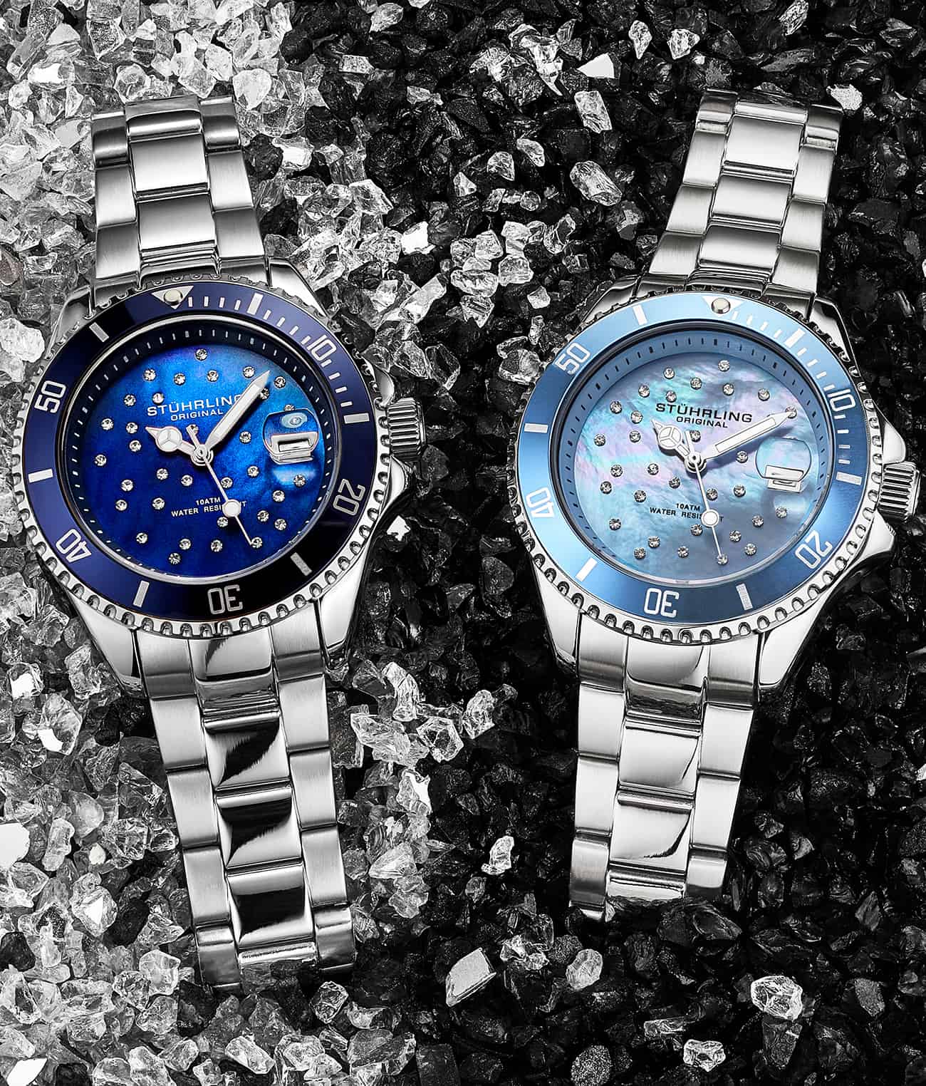 Stührling Deep Blue Divers Trio with Signature Pen and Stud Earring - Image 18