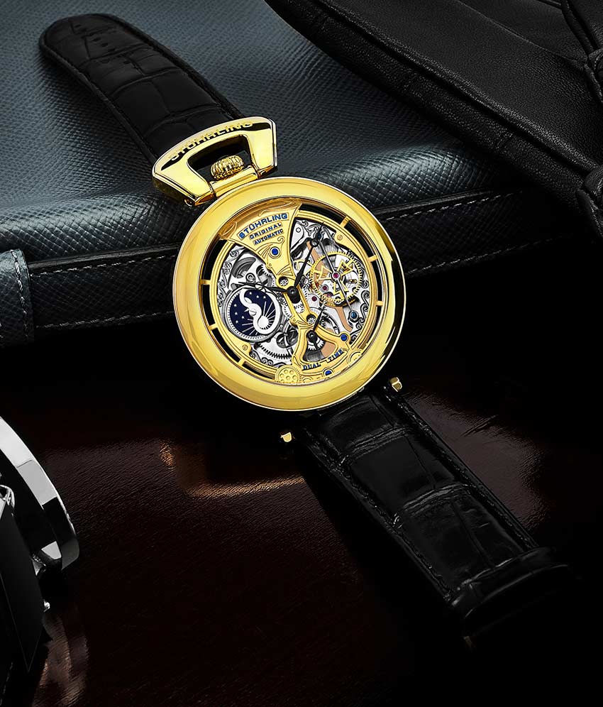 Stührling Emperor’s Grandeur 3919 Automatic 49mm Skeleton - Image 13