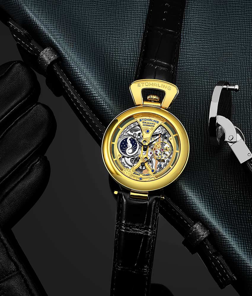 Stührling Emperor’s Grandeur 3919 Automatic 49mm Skeleton - Image 14
