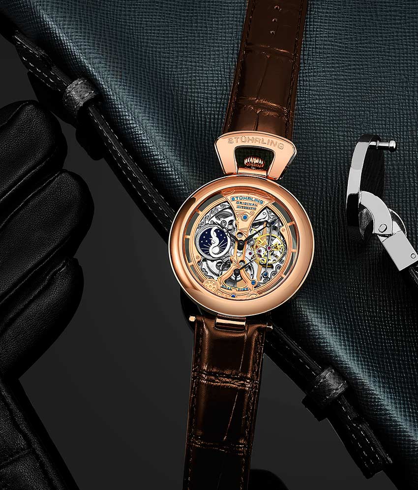Stührling Emperor’s Grandeur 3919 Automatic 49mm Skeleton - Image 21