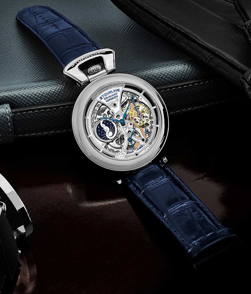 Stührling Emperor’s Grandeur 3919 Automatic 49mm Skeleton - Image 6