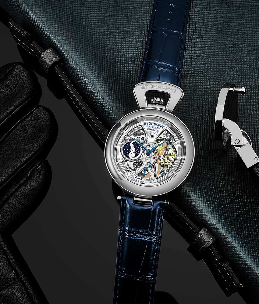 Stührling Emperor’s Grandeur 3919 Automatic 49mm Skeleton - Image 7