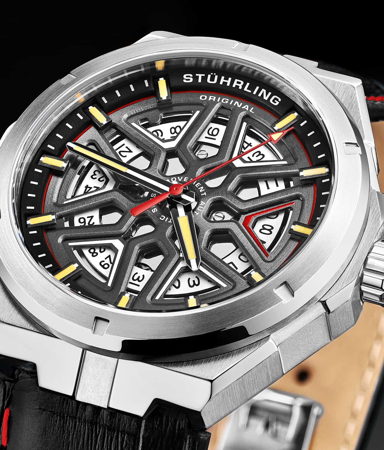 Stührling Swiss Automatic Gio 379 41mm Skeleton Watch - Image 11