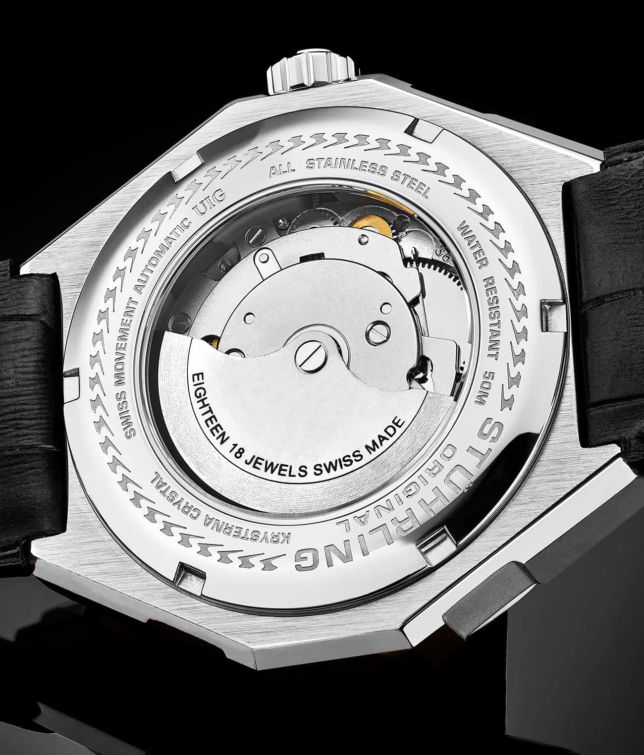 Stührling Swiss Automatic Gio 379 41mm Skeleton Watch - Image 15