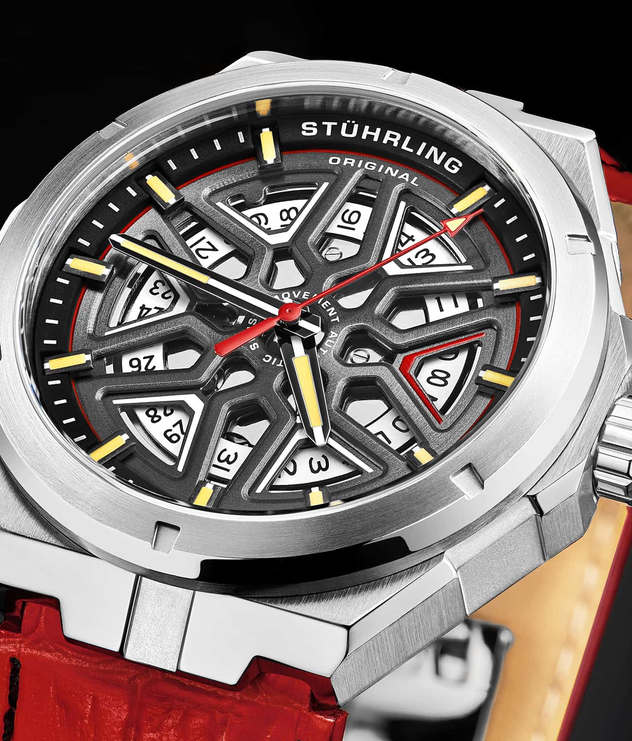 Stührling Swiss Automatic Gio 379 41mm Skeleton Watch - Image 18