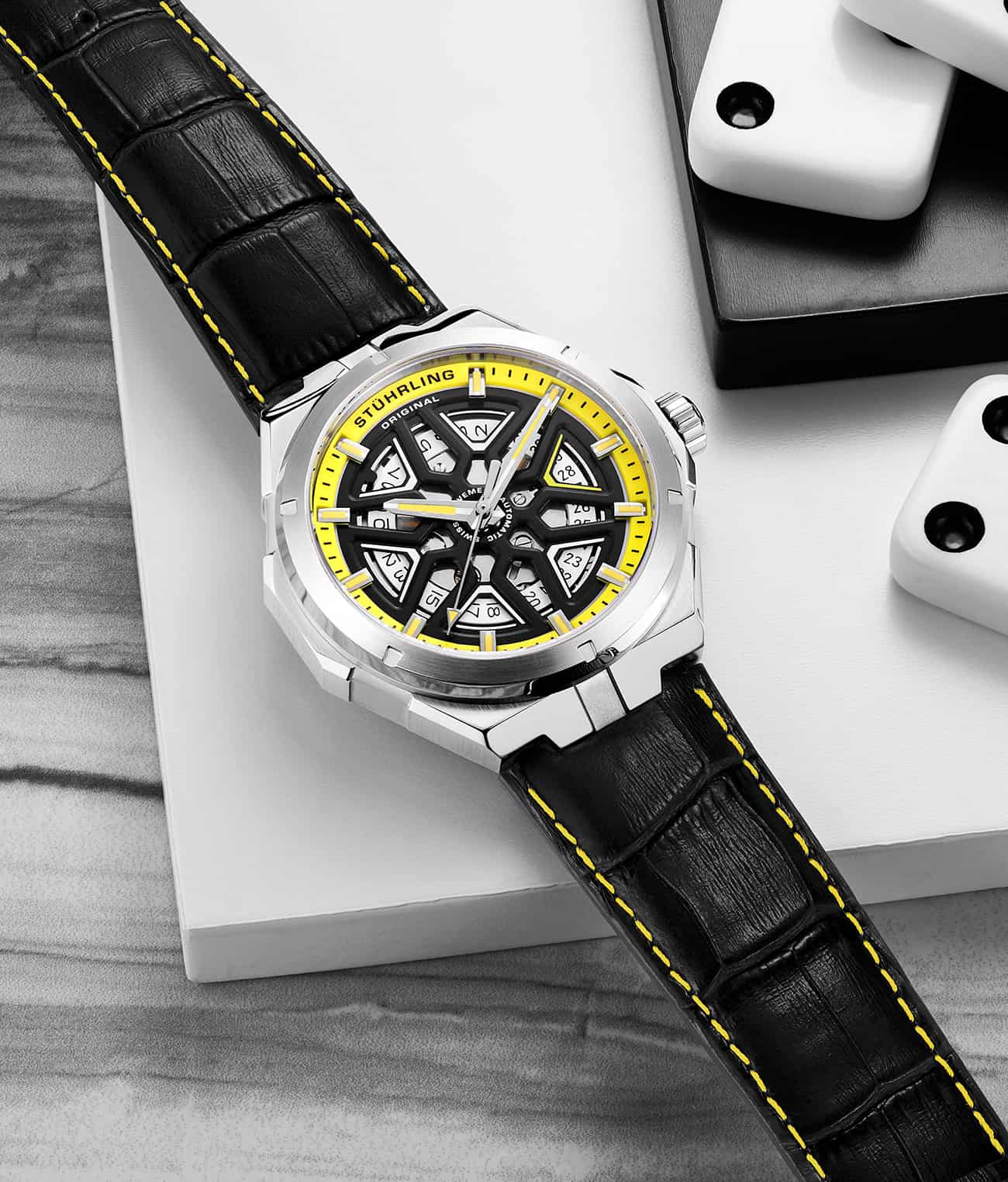Stührling Swiss Automatic Gio 379 41mm Skeleton Watch - Image 29