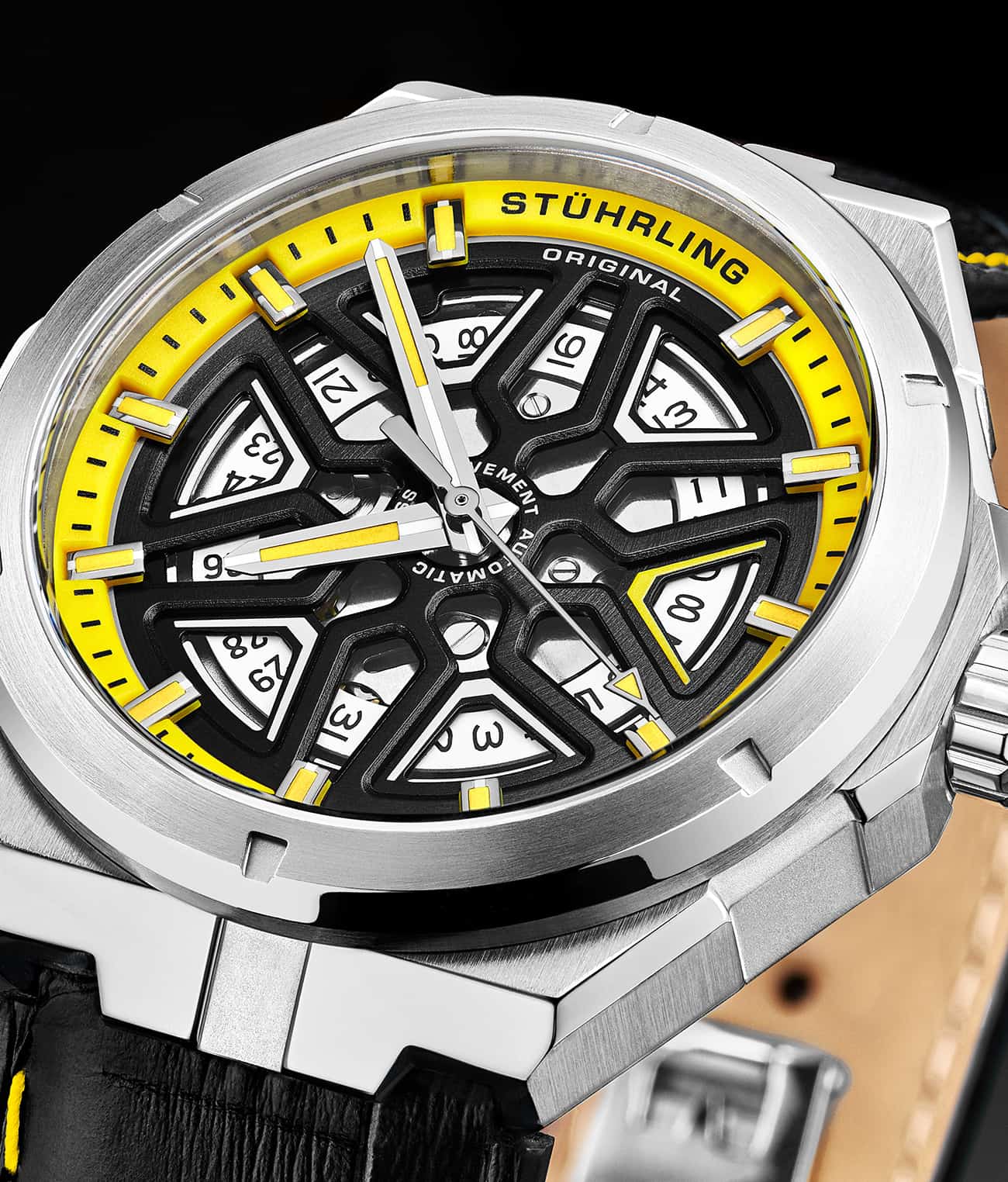 Stührling Swiss Automatic Gio 379 41mm Skeleton Watch - Image 32