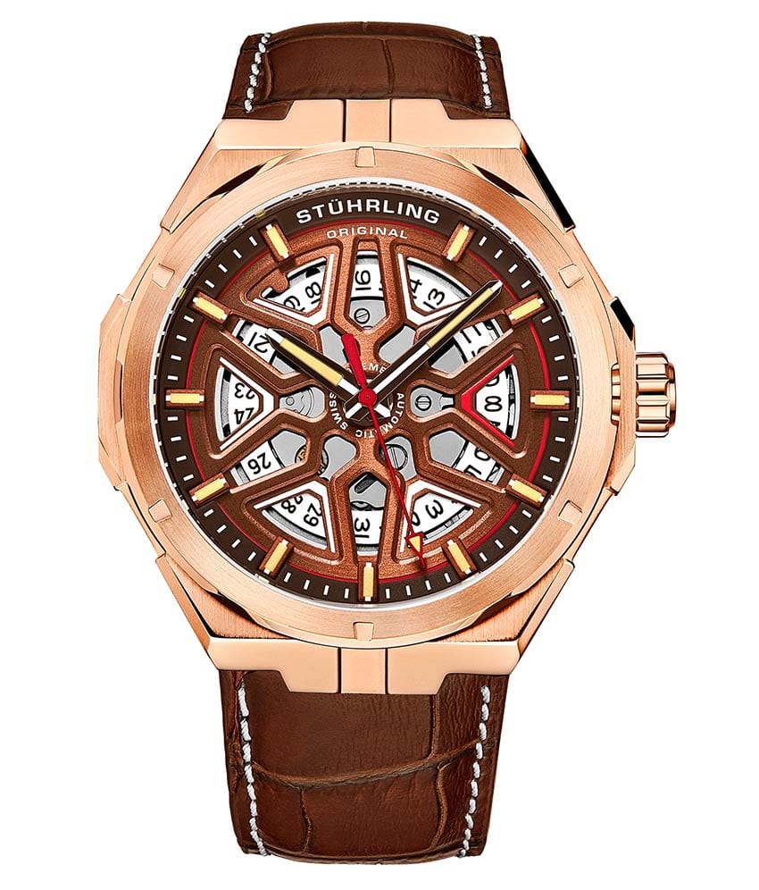 Stührling Swiss Automatic Gio 379 41mm Skeleton Watch - Image 36