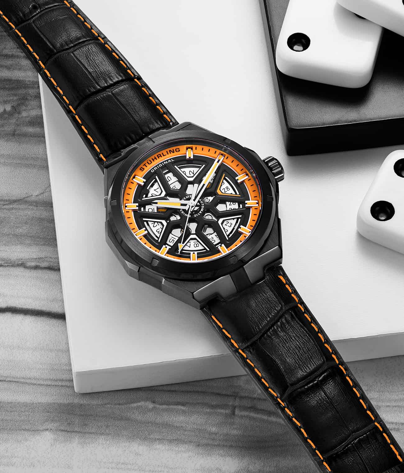Stührling Swiss Automatic Gio 379 41mm Skeleton Watch - Image 4