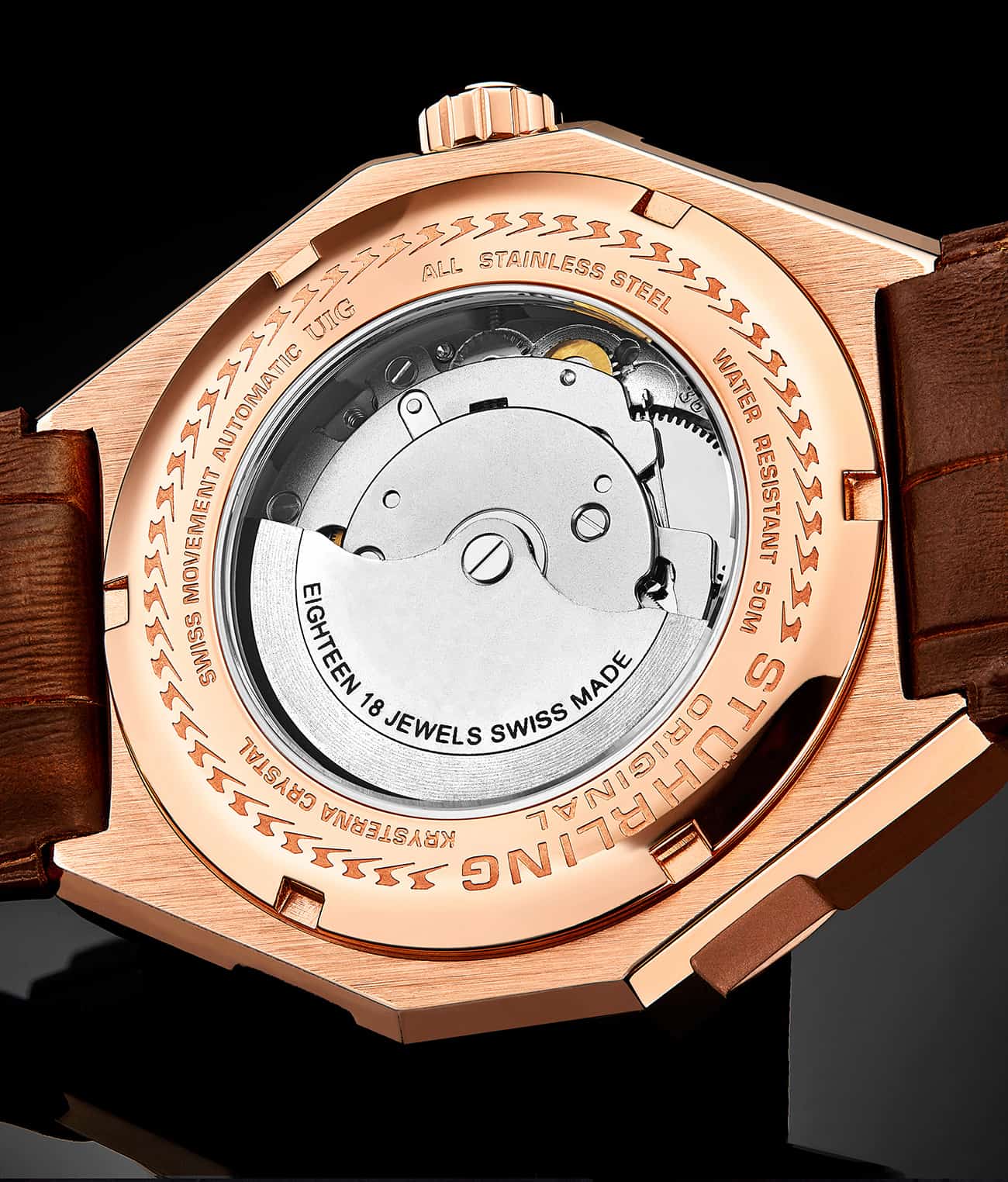 Stührling Swiss Automatic Gio 379 41mm Skeleton Watch - Image 41