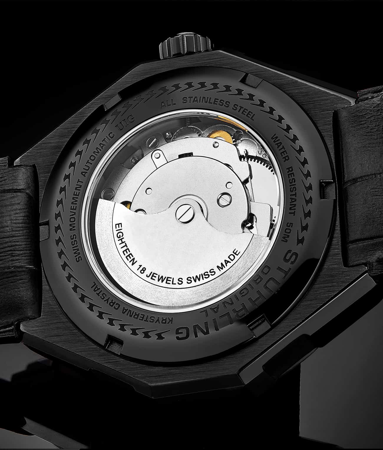 Stührling Swiss Automatic Gio 379 41mm Skeleton Watch - Image 6