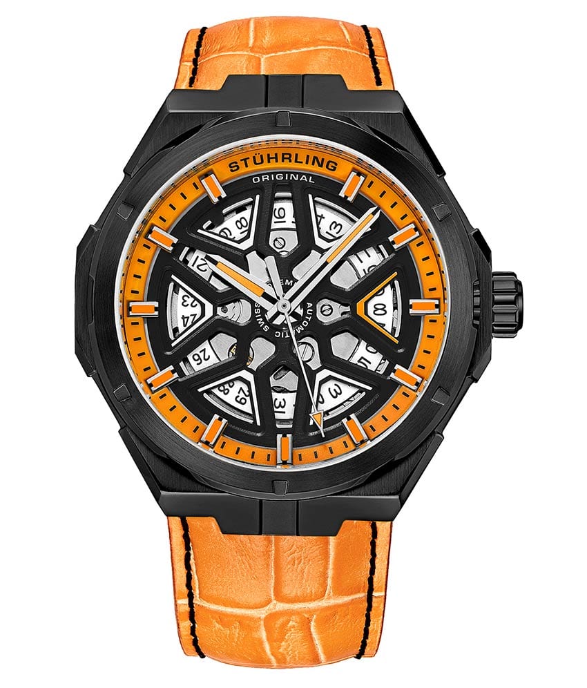 Stührling Swiss Automatic Gio 379 41mm Skeleton Watch - Image 7