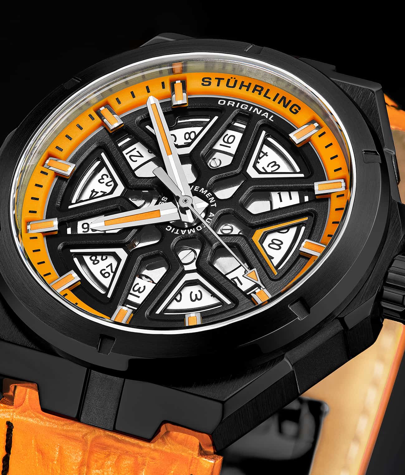 Stührling Swiss Automatic Gio 379 41mm Skeleton Watch - Image 8