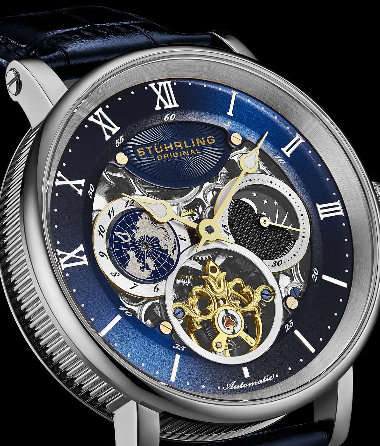 Stührling Dual Time Automatic Majestic 47mm Skeleton - Image 10