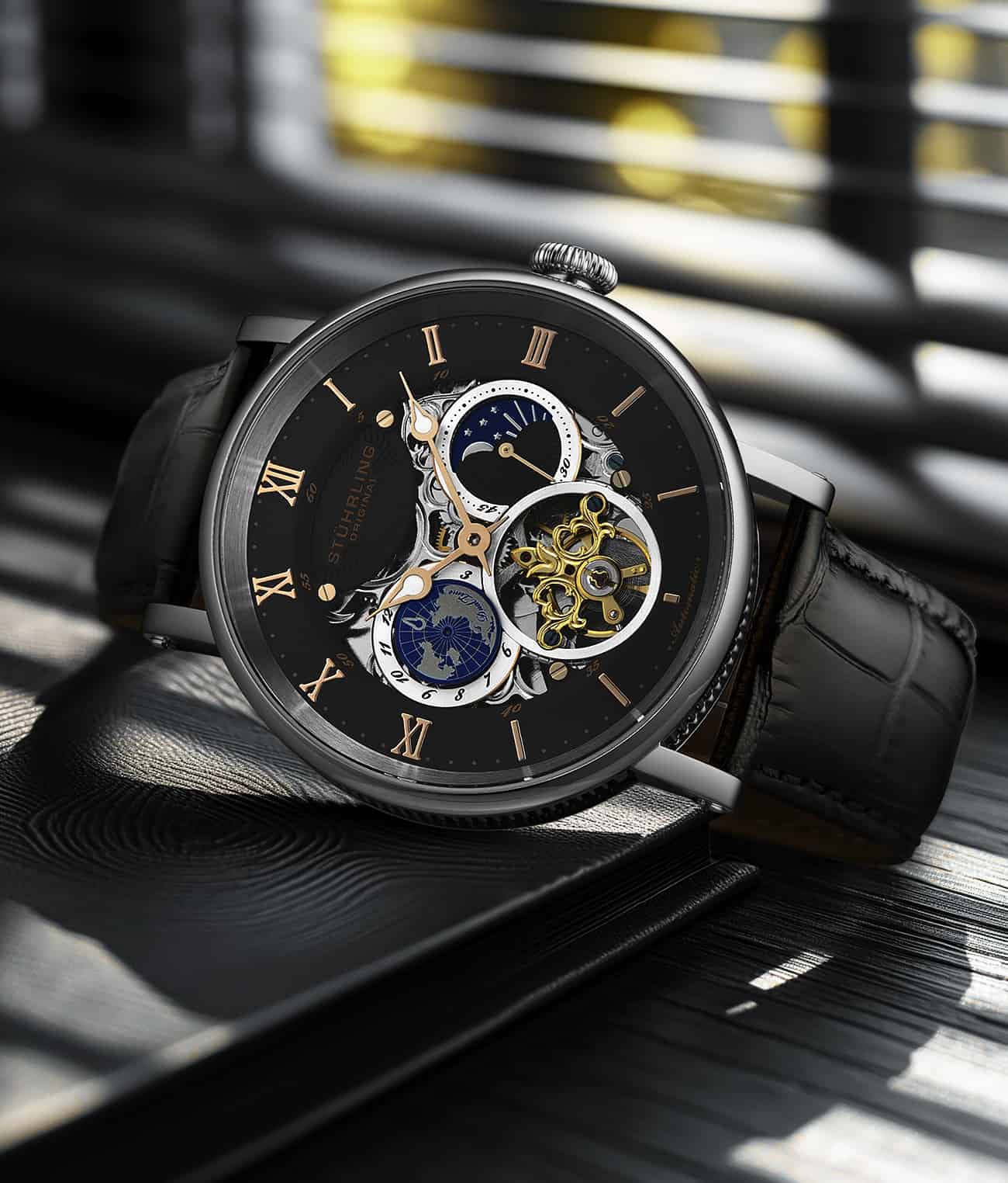 Stührling Dual Time Automatic Majestic 47mm Skeleton - Image 19