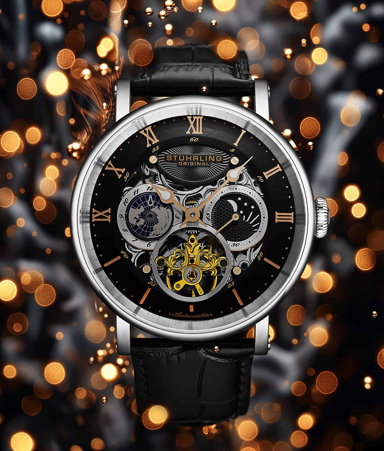 Stührling Dual Time Automatic Majestic 47mm Skeleton - Image 21