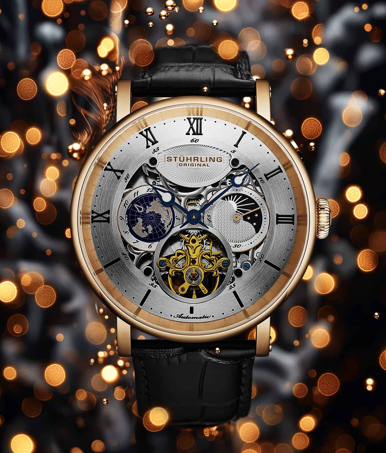 Stührling Dual Time Automatic Majestic 47mm Skeleton - Image 28
