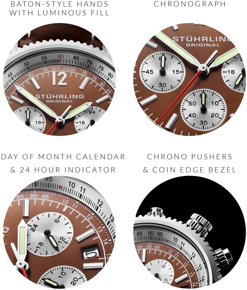 Stührling Monaco 669 Quartz 42mm Chronograph - Image 22