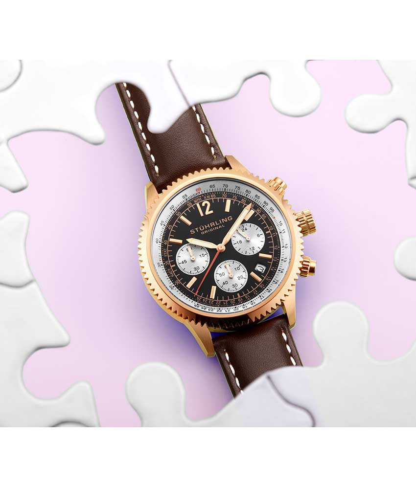 Stührling Monaco 669 Quartz 42mm Chronograph - Image 31