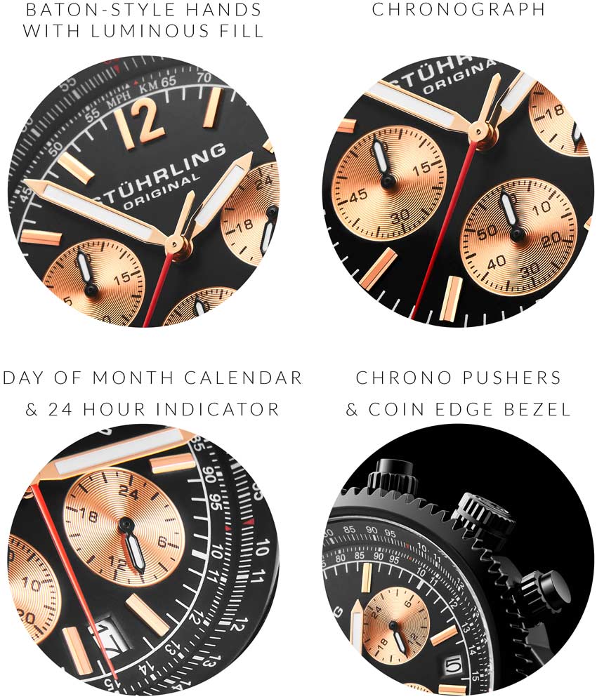Stührling Monaco 669 Quartz 42mm Chronograph - Image 50