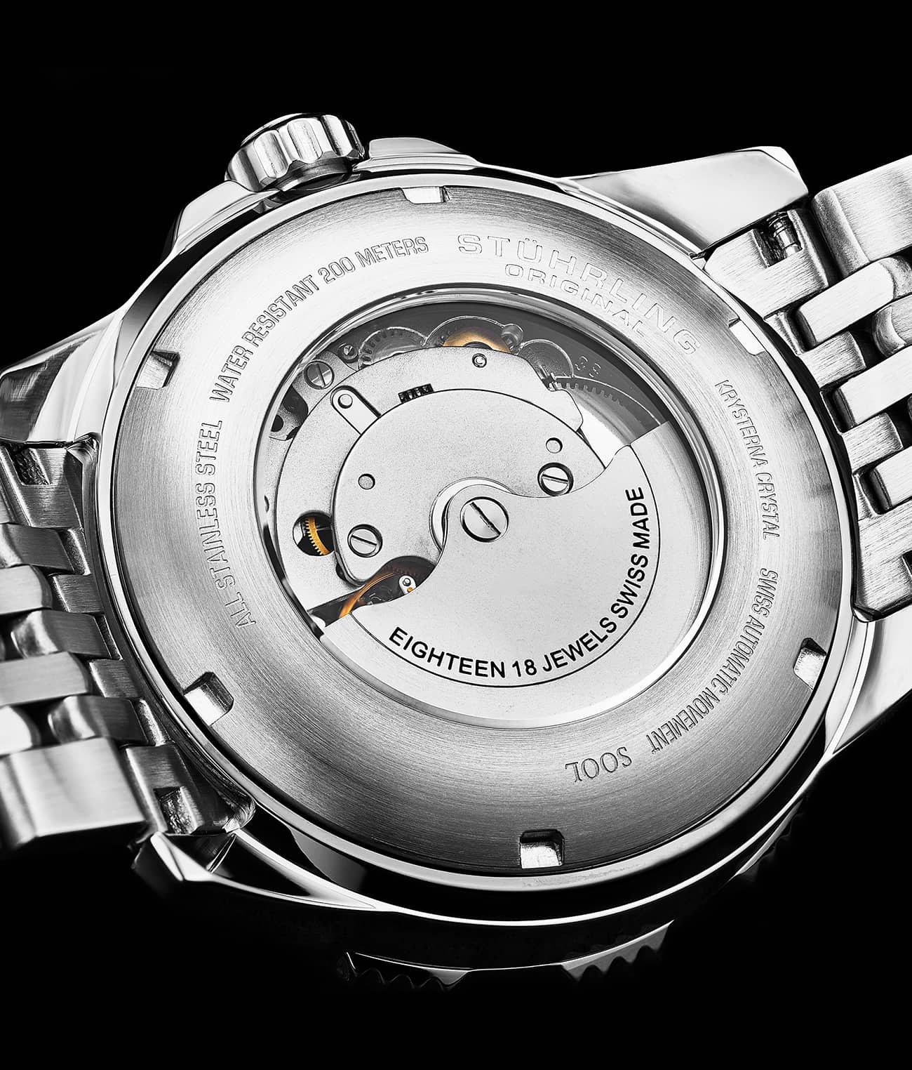 Stührling Swiss Automatic Super Luminova Radiance 1006 43mm Watch - Image 11