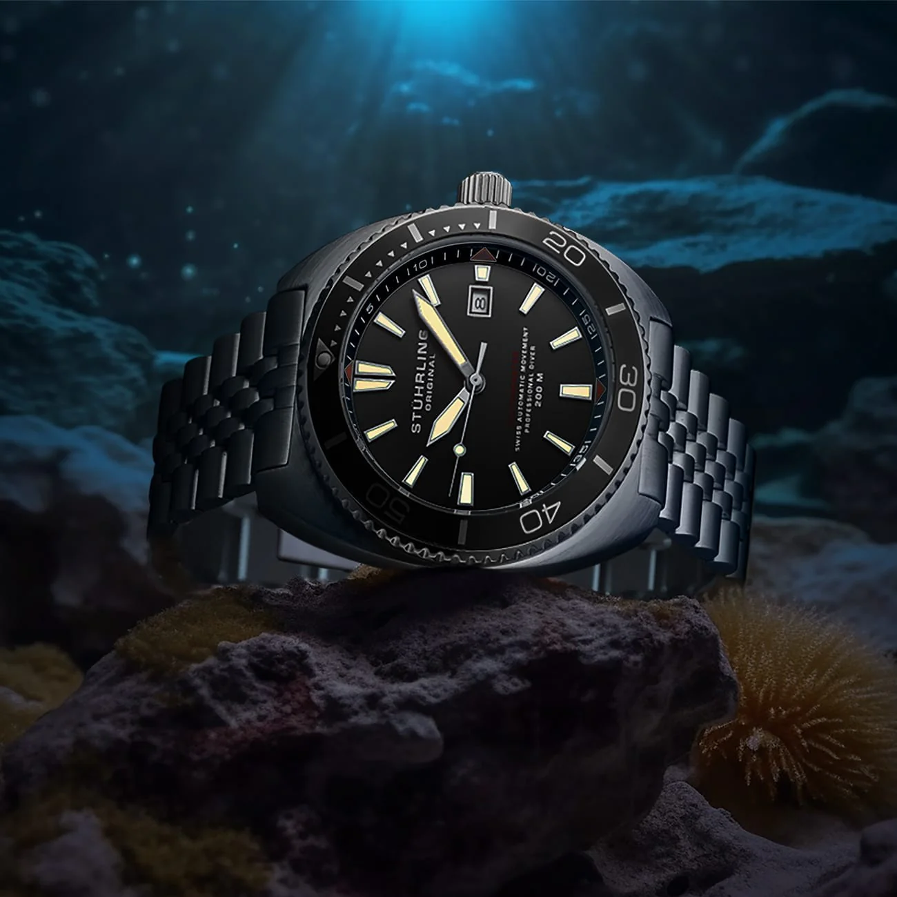 Stührling The Swiss Automatic Depthmaster 1008 45mm Diver - Image 10