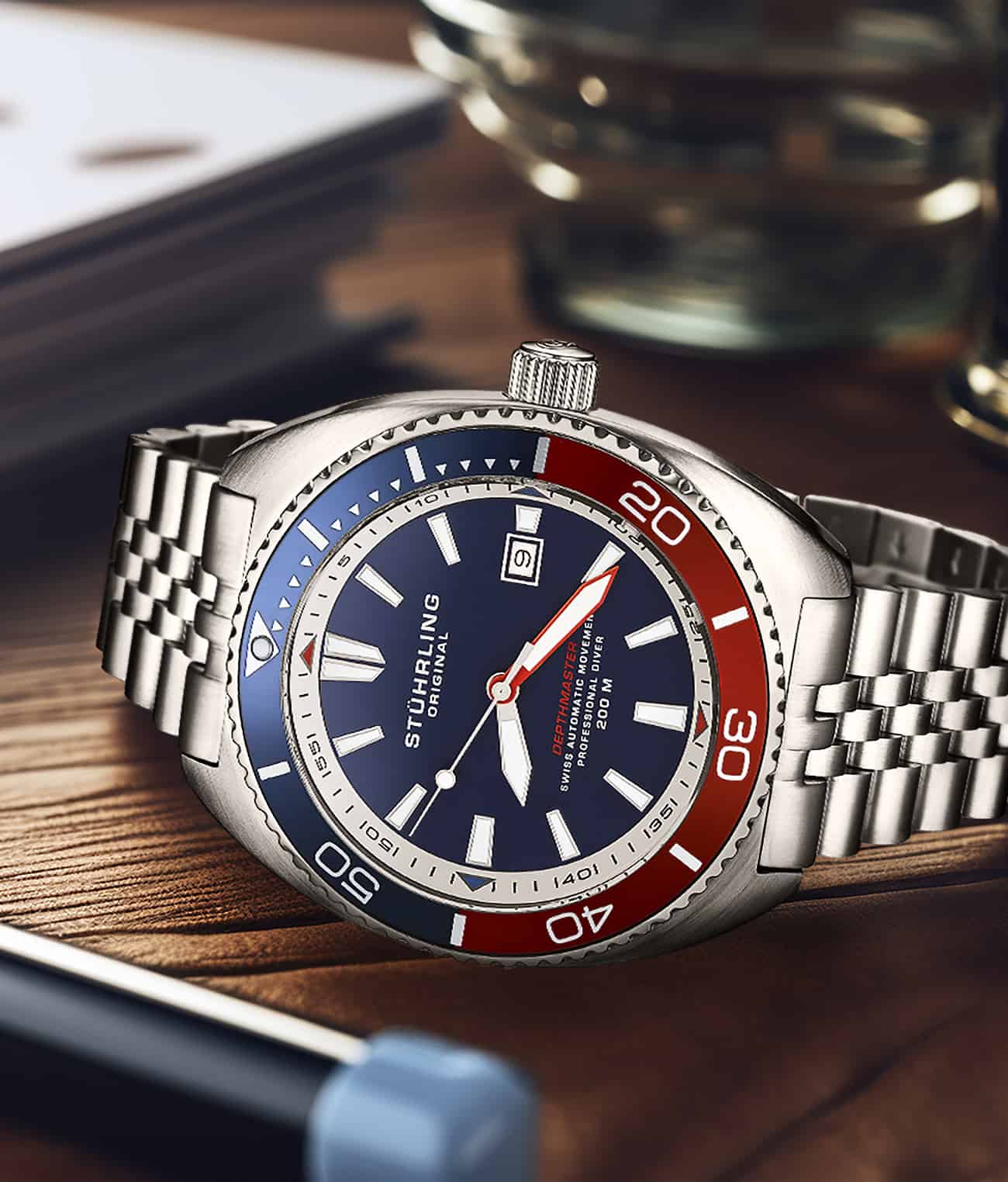 Stührling The Swiss Automatic Depthmaster 1008 45mm Diver - Image 18